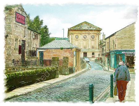 Todmorden Town Hall from Water Street
